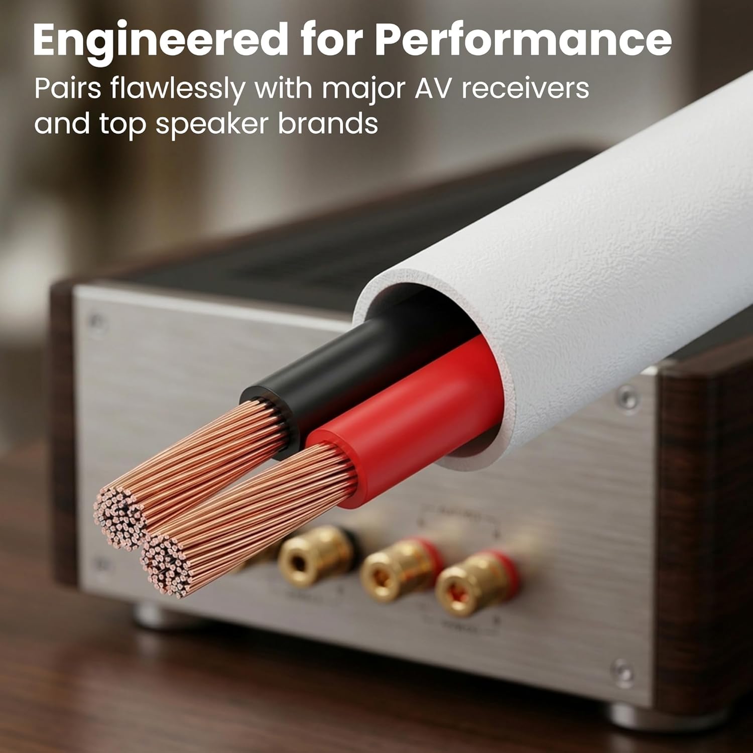GEARit 14 Gauge Speaker Wire, CL2 Rated 14 Gauge Wire 200ft, Audio Cable with Red/Black Color Coded, Speaker Cable for in-Wall Home Theater, Car Stereo, Commercial Audio Systems, CCA(White) - Image 7